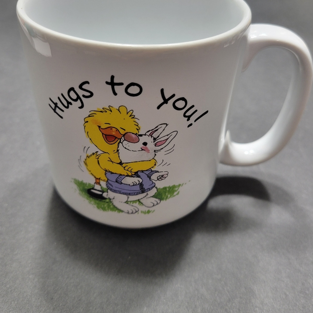 Suzy's Zoo Collectible Mug Suzy's Hugs To You with duck and rabbit